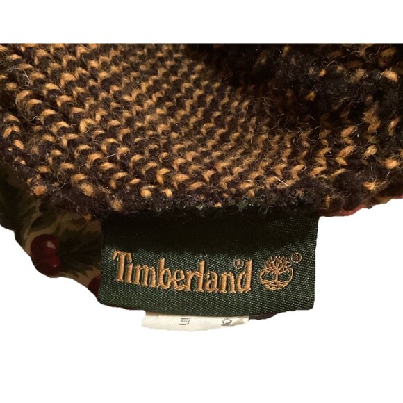 Timberland Ragg Wool Vintage Beanie Skull Cap Winter Stocking Cap Brown OSFA - Picture 6 of 10